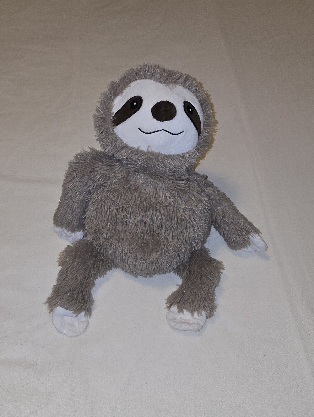 Warmies Plush SLOTH Beige with Sparkle Threads